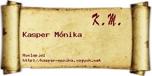 Kasper Mónika névjegykártya